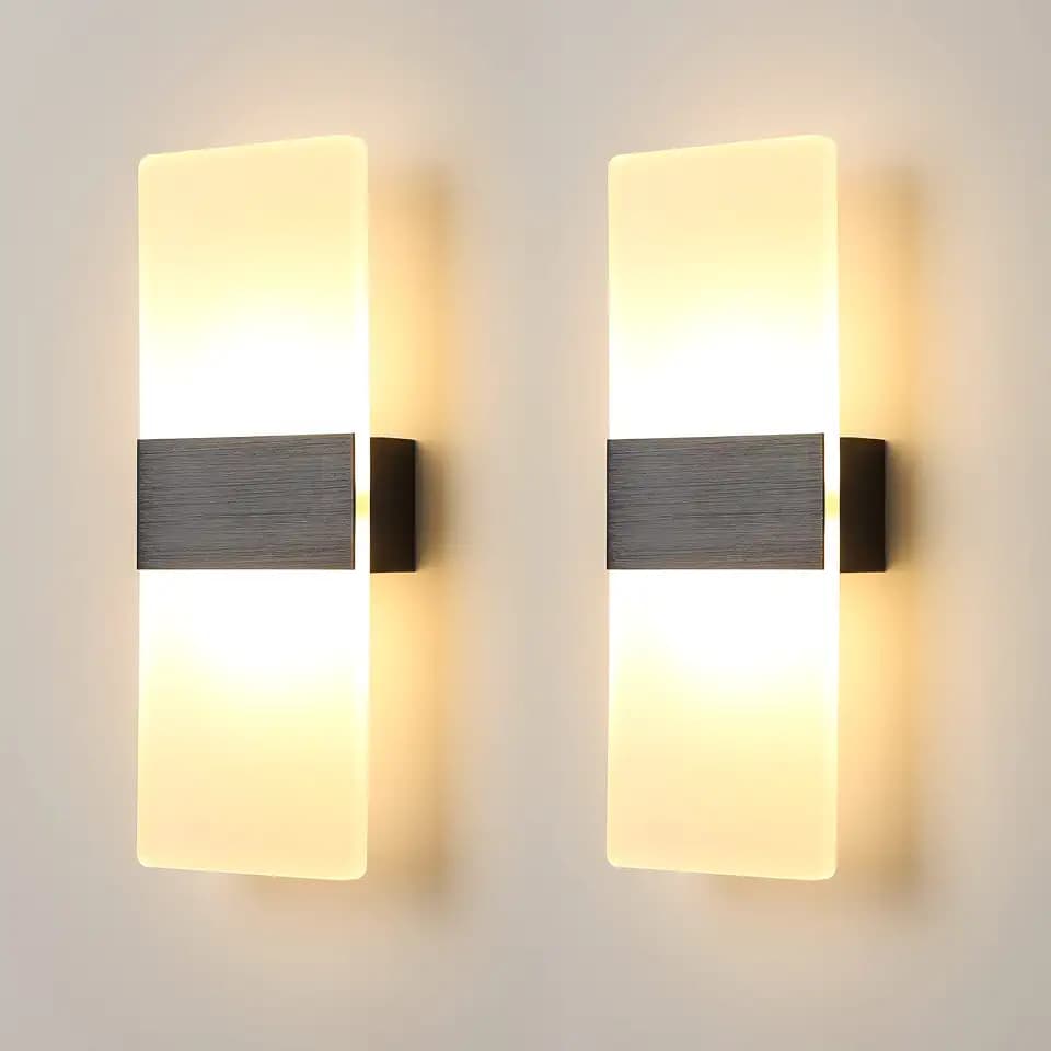 YCZM Wandleuchte innen 4000K,Schwarz,1020Lumen LED Wandleuchte innen up and down Flurlampe Wand Belechtung Wandlampe für Schlafzimmer Korridor Wohnzimmer Treppen etc warmes weißes Licht