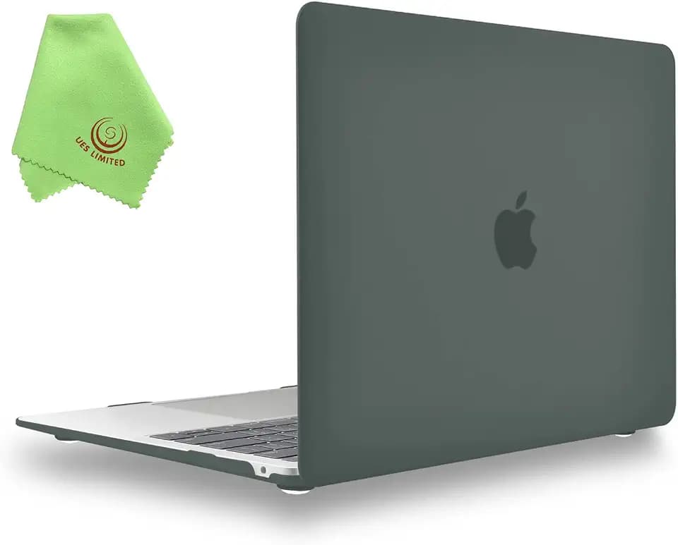 UESWILL Case for MacBook Air 13 inch M1 2018-2022, Midnight Green