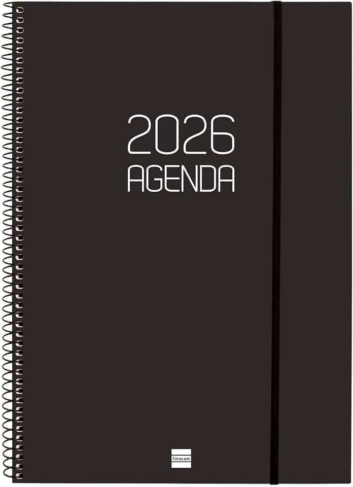 Finocam Flacher Kalender 2026, Wochenansicht, Queransicht, Januar 2026 - Dezember 2026, 12 Monate, Spanisch