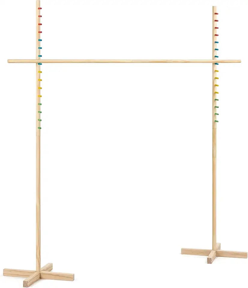 Limbo - Classic Game, Wood Set, Test Flexibility & Balance, in-Outdoor Play, Travel Bag, Party & Backyard Activity, Family Age 3+