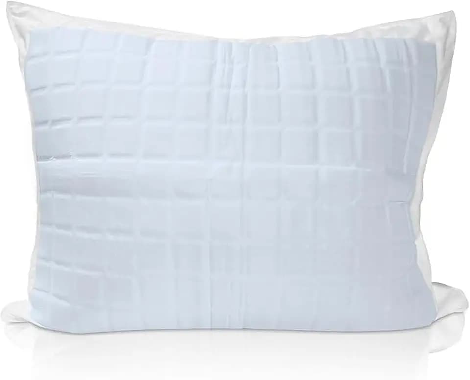 Standard Size Cooling Gel Pillow Protector – Zippered Cooling Pillow Case for Hot Sleepers, No Electricity, Long-Lasting Cooling Relief, Breathable, Quiet Sleep Aid, Fits Standard Pillows