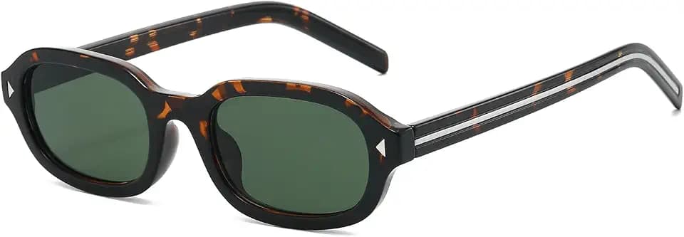 Gleyemor Designer-inspired Trendy Rectangle Sunglasses for Women Men, Small Retro Fashion Square Sun Glasses