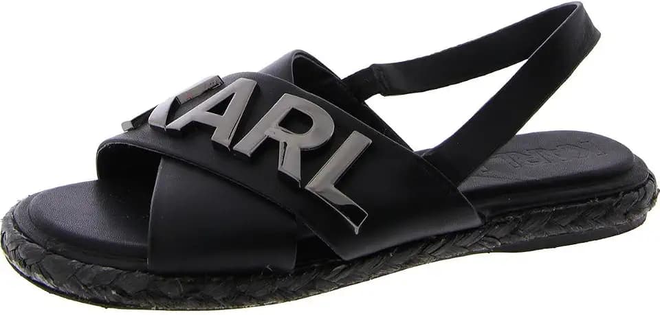 KARL LAGERFELD Women's Charla Slingback Espadrille Sandal With Logo