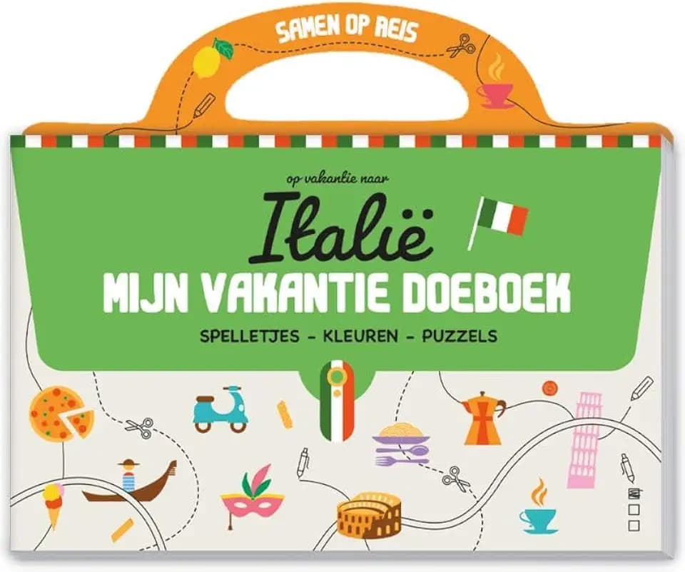Mijn vakantie doeboek - Italië: Voor op de achterbank!