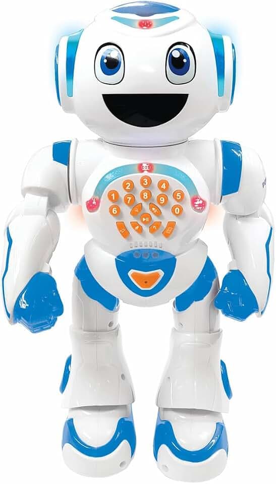 Lexibook Powerman Star ROB85FRLXB Ferngesteuerter Roboter, Sprechen und Gehen, programmierbar, STEM für Kinder 4+, Weiß/Blau, ROB85FRLXB
