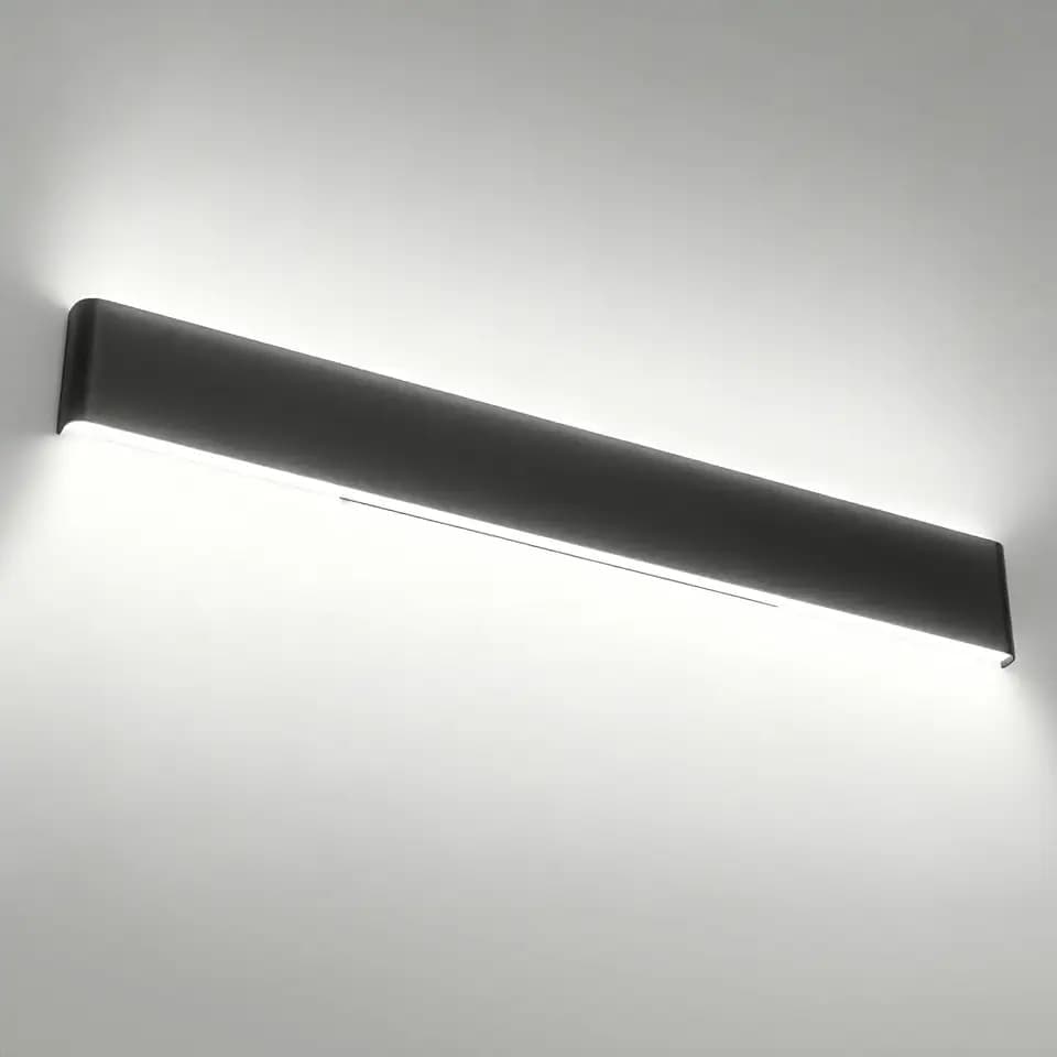 Aipsun 43.3" Modern Vanity Light Black Bathroom Light Fixture Over Mirror