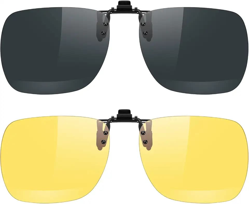 MERRY'S Polarized Flip-Up Clip-on Sunglasses for Prescription Glasses