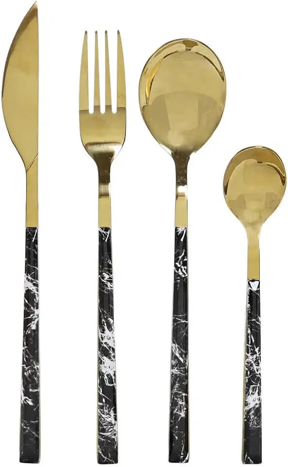 CUBERTERIA SET 16 INOX 2X1,2X22,5 2MM SIMIL MARMOL