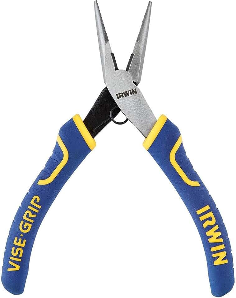Irwin 5-1/4 in. Long Nose Pliers with Cutter & Spring