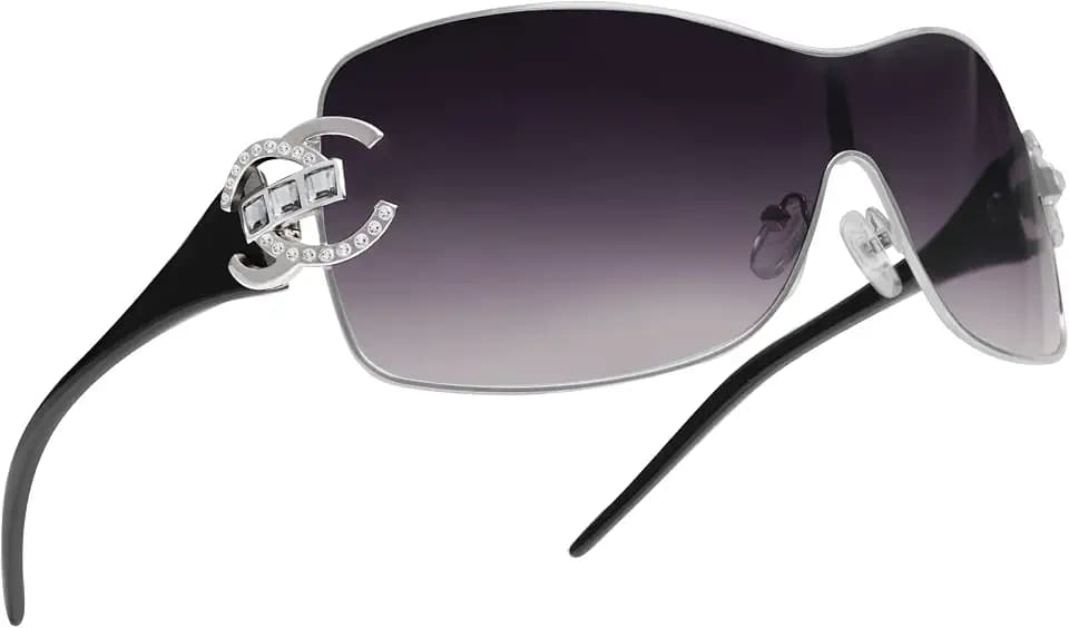 VANLINKER Wrap Around Y2K Sunglasses for Women Men Oversized Shades VL9704