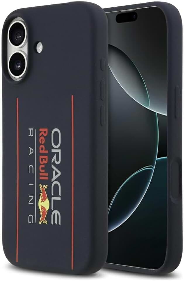 CG MOBILE Red Bull Silikonlogo Übergroß Vertikal kompatibel mit MagSafe-Hülle für iPhone 17 (Marineblau)