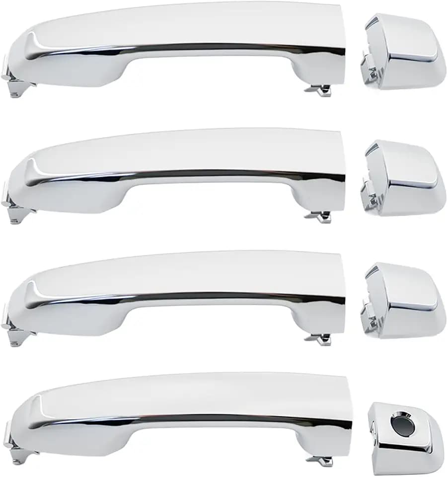 4PCS Exterior All Chrome Door Handles for 2010-2021 Toyota 4Runner Door Handle Lexus GX460 OE#69210-60100 69217-35050