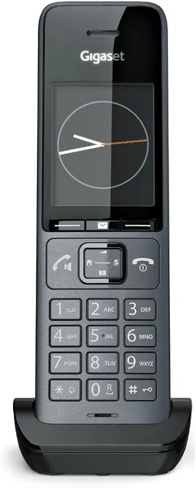 Gigaset COMFORT 520HX – DECT-Mobilteil mit Ladeschale – Schnurloses Telefon für Router und DECT-Basis, titanium-schwarz [Kompatibel in DE, IT, FR, NL, BE, CHE, AUT] [Ohne Basis]