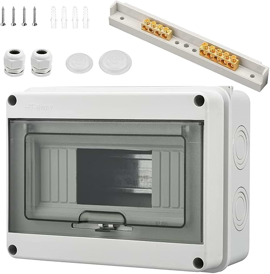 Sicherungskasten Aufputz IP65, 8 Module, 1-reihig