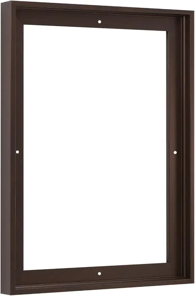 Pixy Canvas 22x28 inch Floater Frames for Canvas Paintings | Floater Frame for Stretched Canvas and Canvas Panels | 1-3/8" Thick for 3/4" Deep Canvas (Dark Walnut, 22 x 28 inch)
