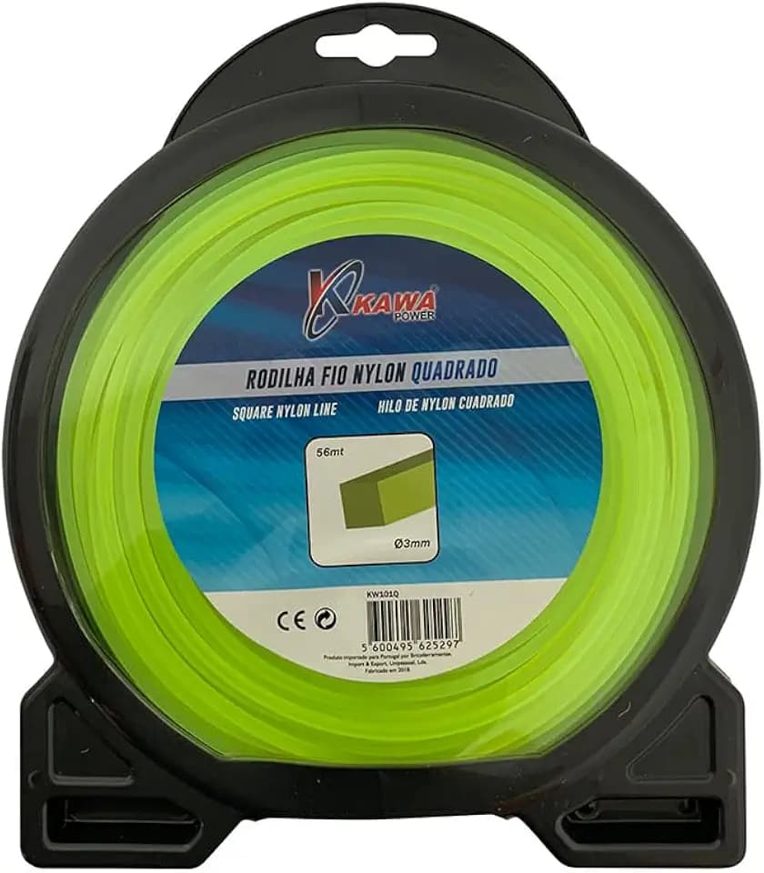 Nylonfaden für Rasentrimmer, rund, 6 mm x 12 m. Kawapower