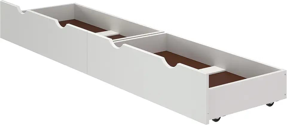 Unterbett-Schubladen auf Rädern, für Schlafzimmer, Kommode, Organizer, Regal, 2 Stück, perfekt für kleine Räume und zur Aufbewahrung von Kleidung, 24,8 cm hoch, funktioniert mit allen 24,8 cm und