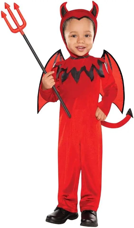 amscan 9907327 Kinder Kleiner Teufel Halloween Faschingskostüm Alter 4-6 Jahre