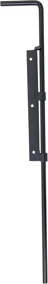 Heavy Duty Drop Rod - Adjust-A-Gate Pin Latch Drop Rod for Double Drive Gates - Black (30in. High Rod)