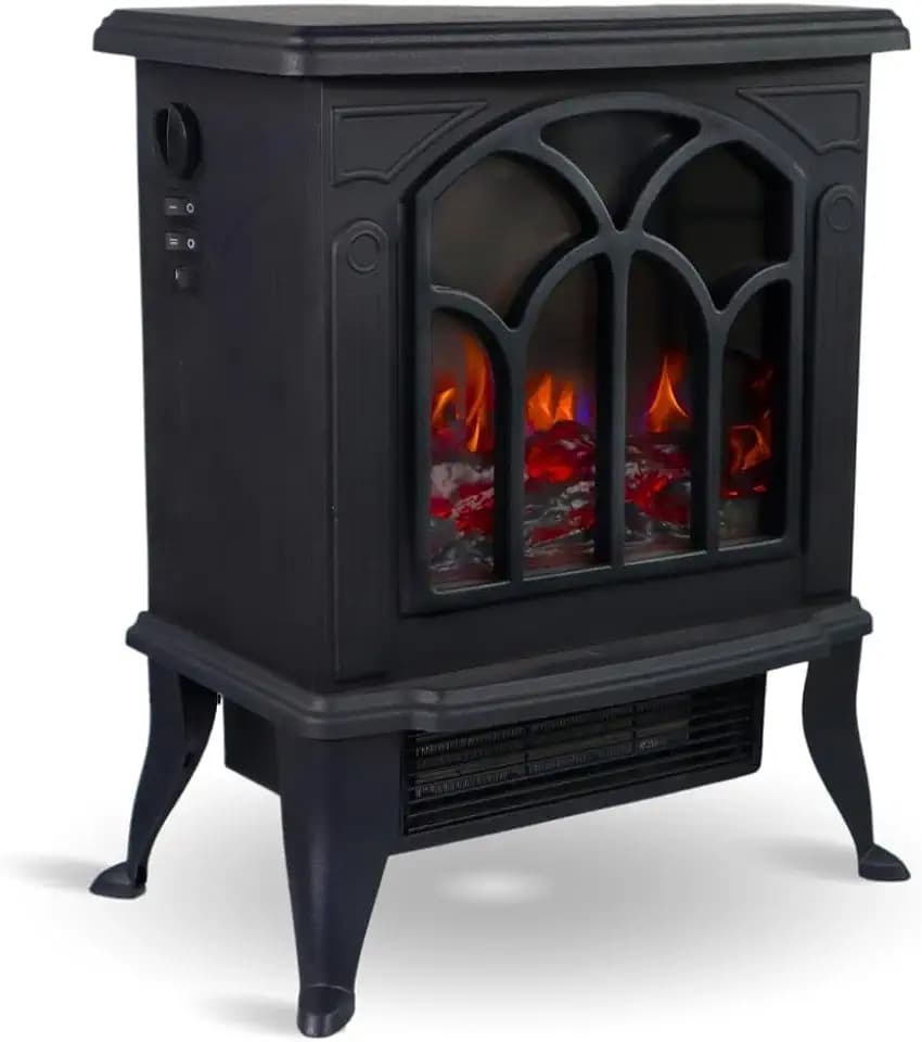 Mobiclinic®, Tragbarer elektrischer standkamin, 900/1800w, Überhitzungsschutz, Leichtgewicht, Dekorativer Kamin, Realistische 3D-Flamme, Regulierbare temperatur, Ira, Für räume ab 25 m2