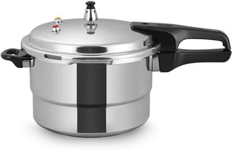 Small Pressure Cooker 3 Quart，Aluminum Pressure Cooker Compatible with Gas & Induction Cooker Fast Cooking Pot Even Heat Distribution for 1-2 People