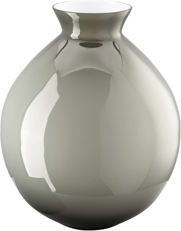 Silvana,Grey - Glass,Vase 33 cm