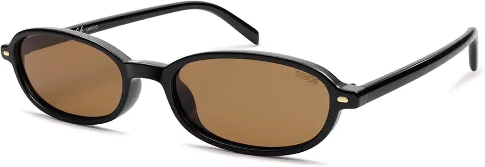 SOJOS Retro Polarized Skinny Rectangular Oval Sunglasses Women Men SJ2668