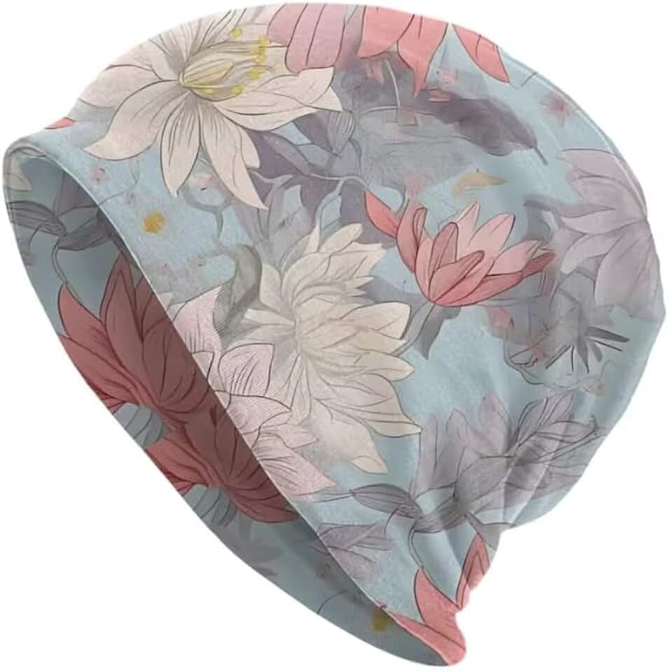 DJC BOUTIQUE Chemo Kopfbedeckung, Beanie-Mütze, vorgebunden, Bandana, Schal, geschlossene Kappe, Blume