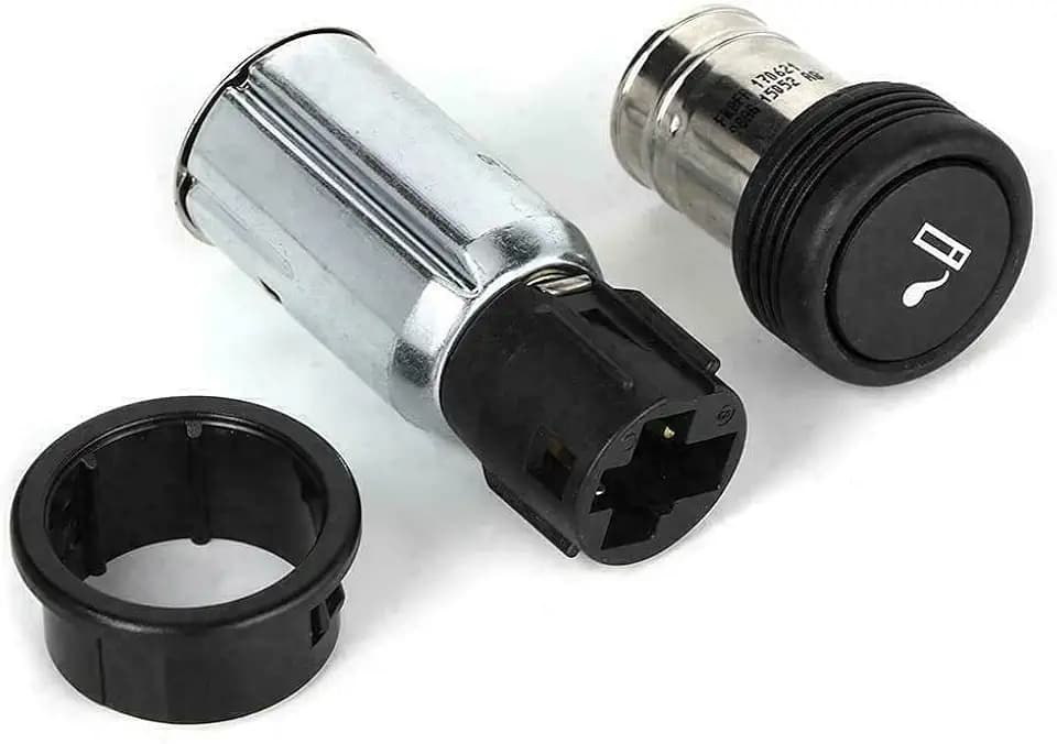 Cigarette Lighter Assembly include Element Knob Socket Power Outlet RING Trim Housing Fits E150 E250 E350 Escape Excursion Expedition F150 F250 F350 F450 Super Duty Fusion Mustang Ranger Taurus