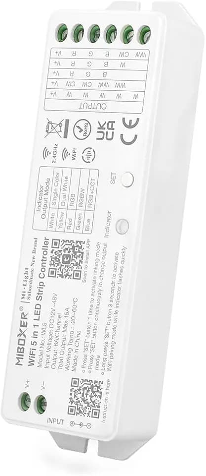 Miboxer Milight Controller Mi-Light 2.4G WL5 5in1 LED Steuergerät Controller 12-24V bis 15A für LED Produkte