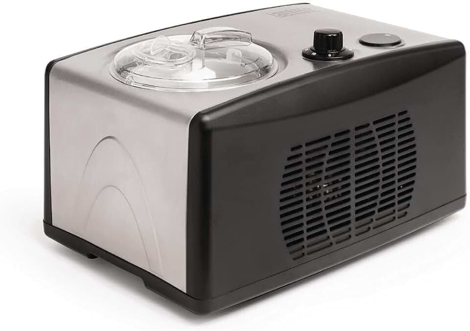 Buffalo 150W Eismaschine 1,5 Liter | Mit integriertem Kompressor | Herausnehmbare Antihaft-Schüssel | DM067