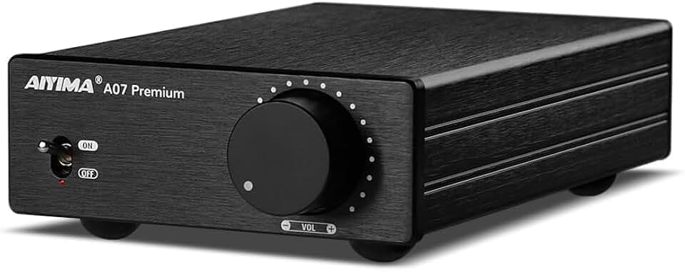 AIYIMA A07Premium TPA3255 Leistungsverstärker mit AUX-Sub-Vorausgang 300W*2 | Austauschbarer Op-Amp,integrierter 2-Kanal-Desktop-Klasse-D-Stereoverstärker für passive Regallautsprecher und 2.1-Heimkino
