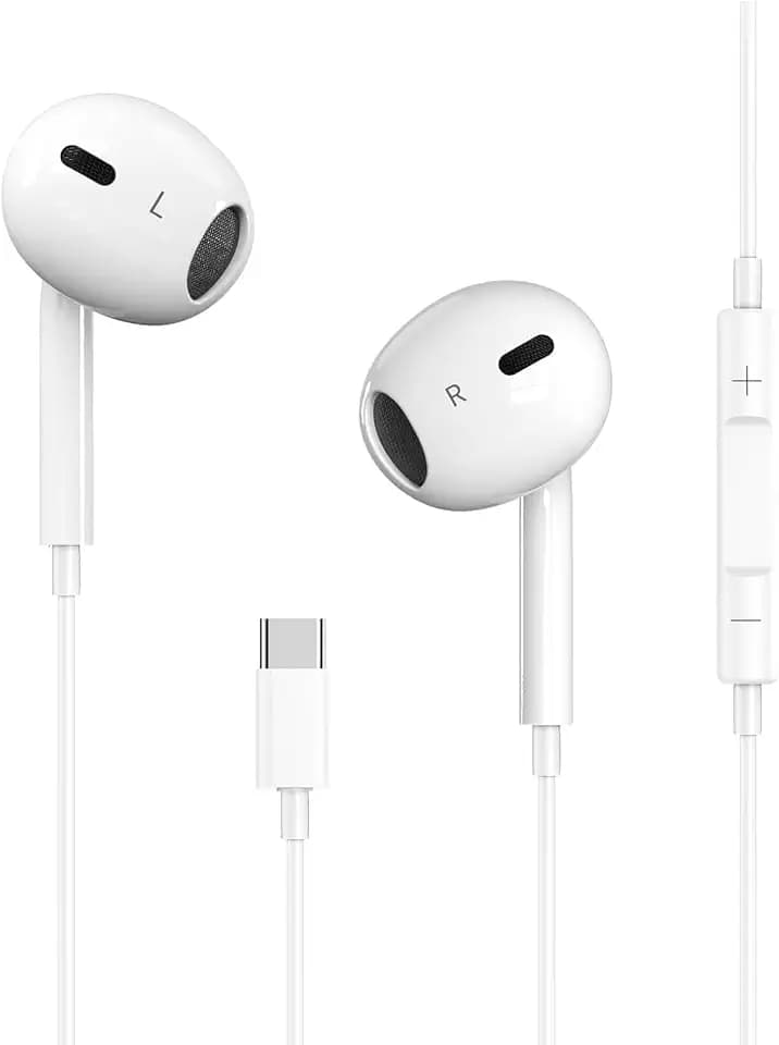USB C Headphones for iPhone 18/17/16/15 Pro Max Earbuds Type C Earphones