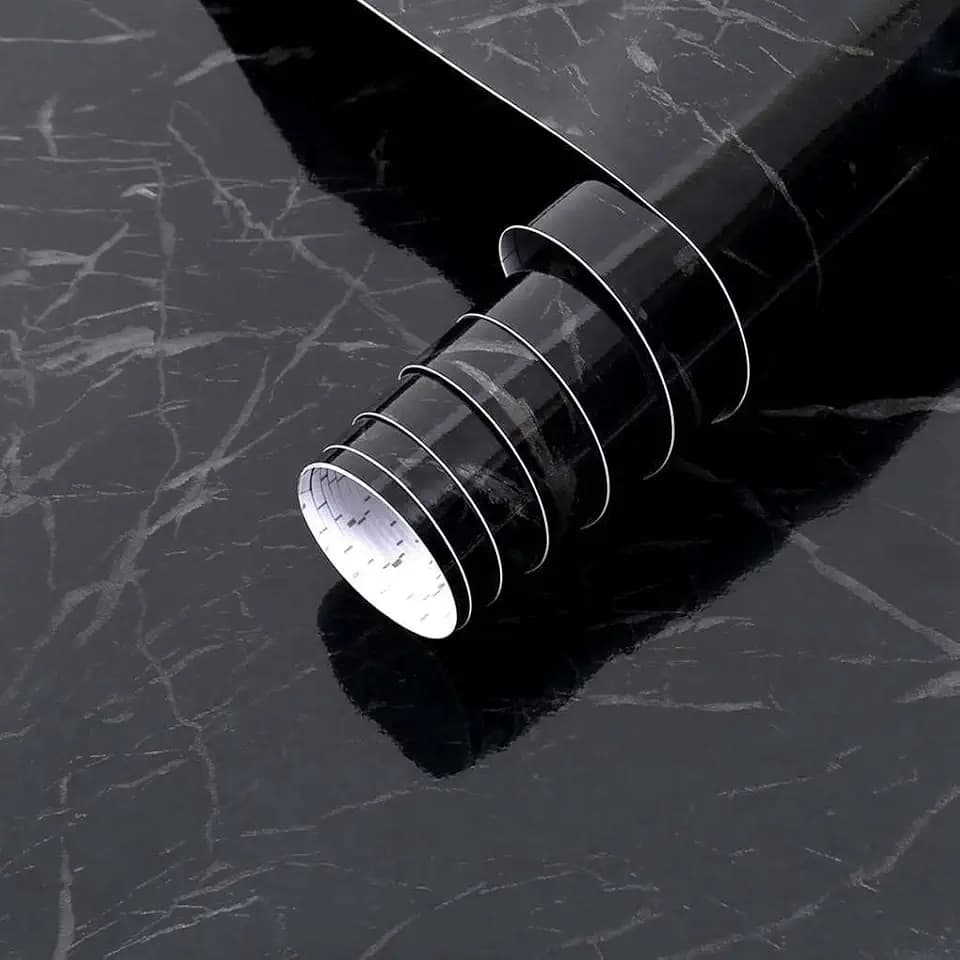 Arthome Black Marble, 35.4x120 Inches Peel and Stick Wallpaper, Marble Contact Paper, Self Adhesive, Easy to Clean, Vinyl Film for Furniture Countertop, Distressed Plank Grain Vintage Wall Covering