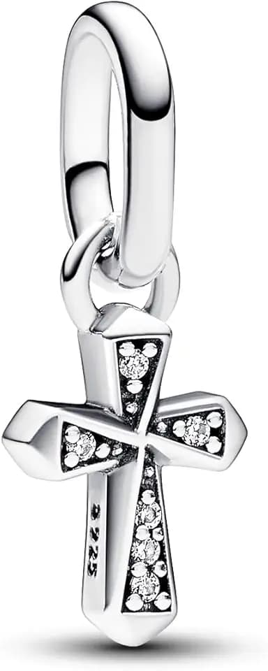 Pandora ME Medaillon Yin und Yang, Sterlingsilber, mit sternblauem und königsviolettem Kristall und violetter Emaille