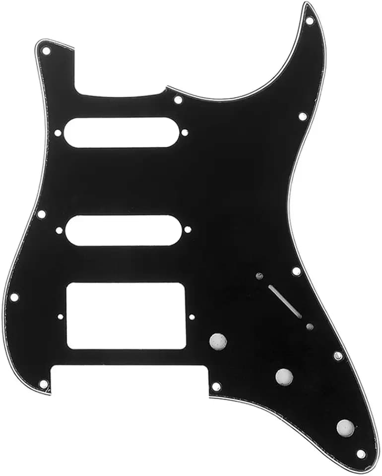 Musiclily Pro 11 Löcher HSS ST Schlagbrett FR Steg Cut 3 lagig Schwarz