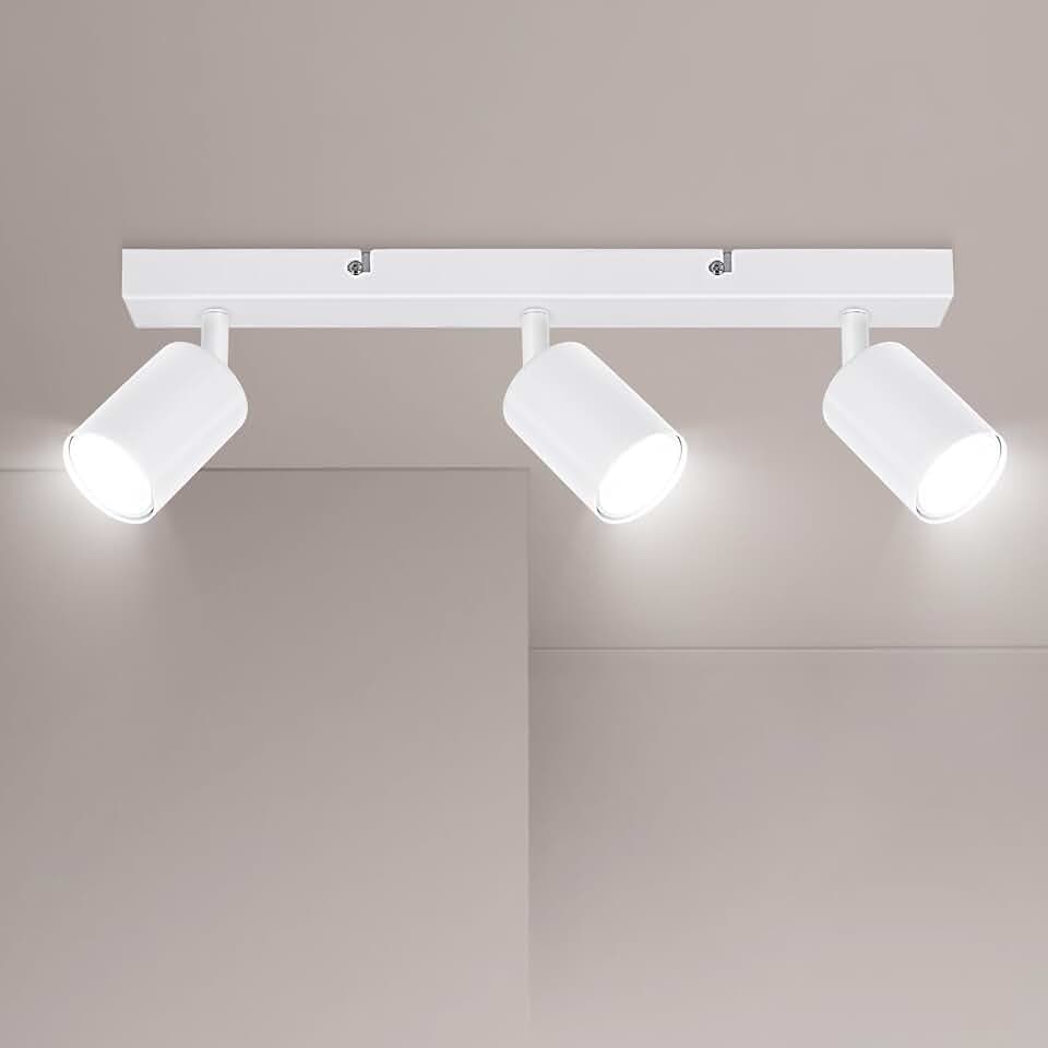 Ketom GU10 LED Deckenstrahler Weiß, Deckenlampe 3 Flammig Schwenkbar