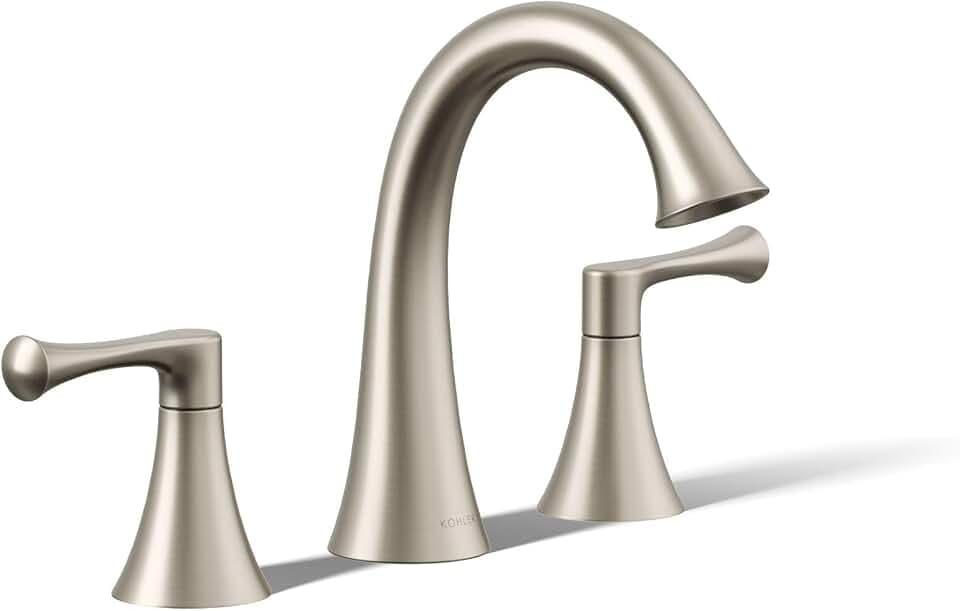 Kohler 35953-4K-BN Buckley™ Widespread Bathroom Sink Faucet, 1.0 gpm, Vibrant Brushed Nickel
