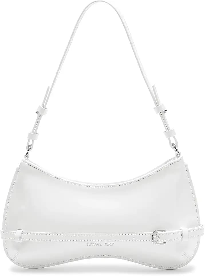 Trendy Shoulder Bag for Women, Small Under the Arm Purse Patent Leather Womens Purses and Handbags with Zipper Closure