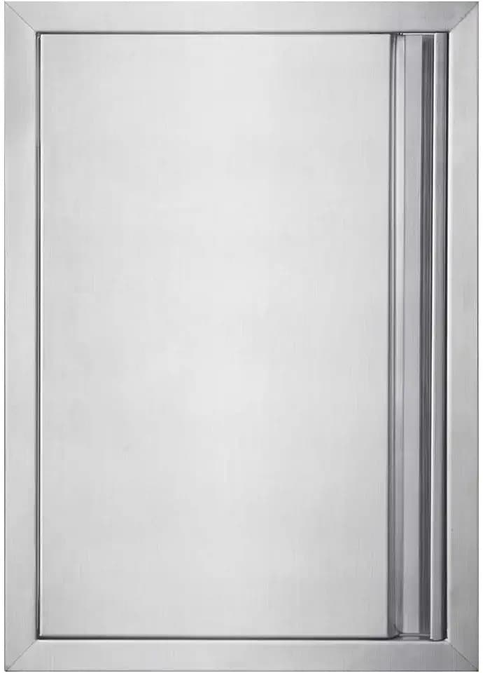 BI-DTOOL Outdoor Kitchen Single Doors 17" W X 24" H BBQ Access Door Thickened 304 Brushed Stainless Steel Doors for Indoor/Outdoor Kitchen Outdoor Cabinet Barbeque Grill or BBQ Island