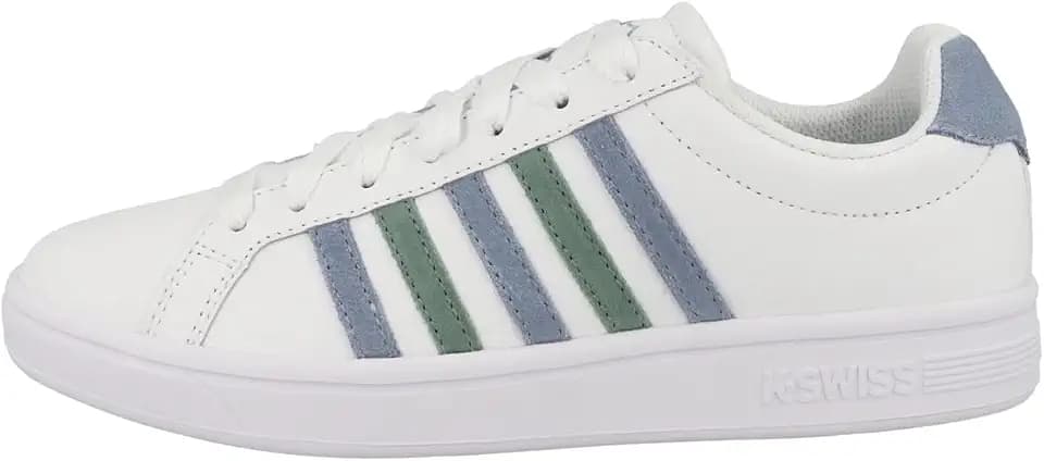 K-Swiss Court Tiebreak Damen Sneaker 97011-943-M Weiss blau