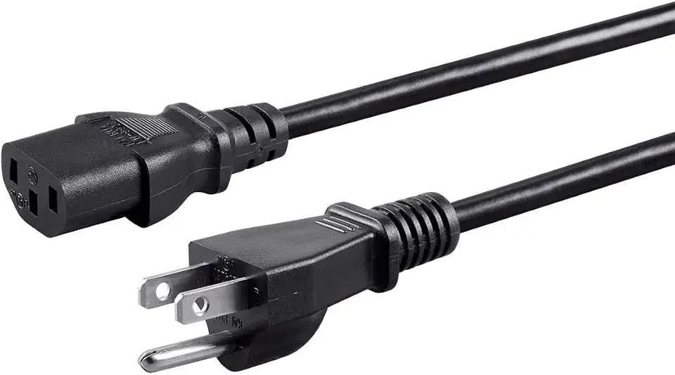 Monoprice Power Cord - NEMA 5-15P to IEC 60320 C13, 18AWG, 10A/1250W, 125V, 3-Prong, 4ft, Black