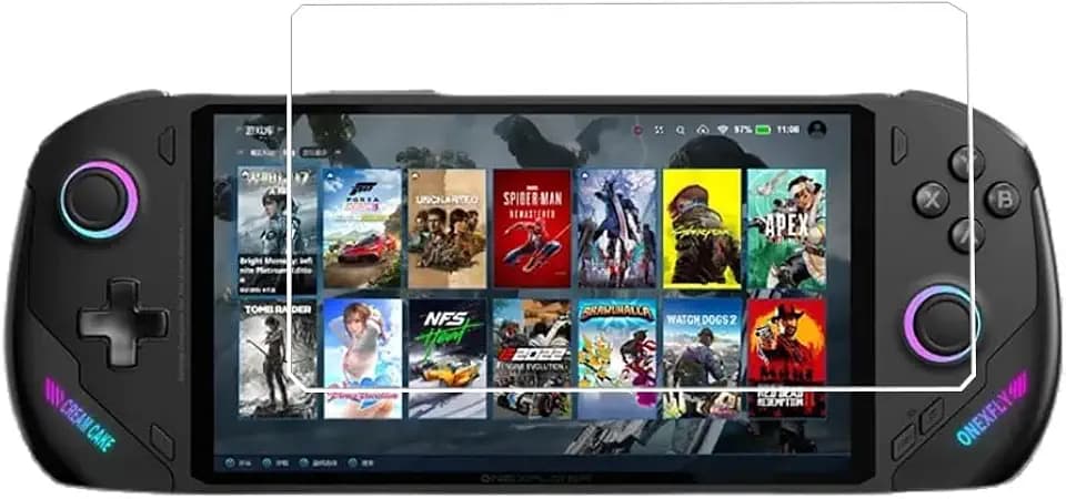 Walieoka Screen Protector Compatible with Onexplayer Onexfly F1/F1 Pro,9H Hardness Tempered Glass Protective Film,Scratch Resistant Anti-Fingerprint Crystal Clear