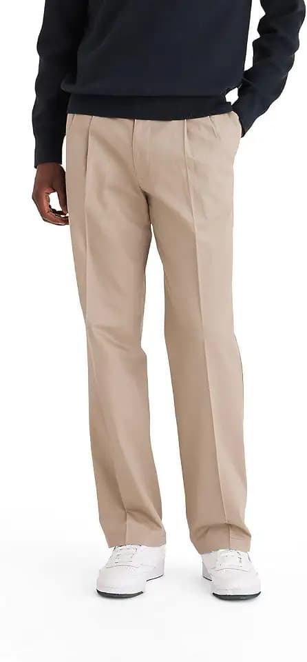 Dockers Men's Relaxed Fit Signature Khaki Lux Cotton Stretch Pants - Pleated