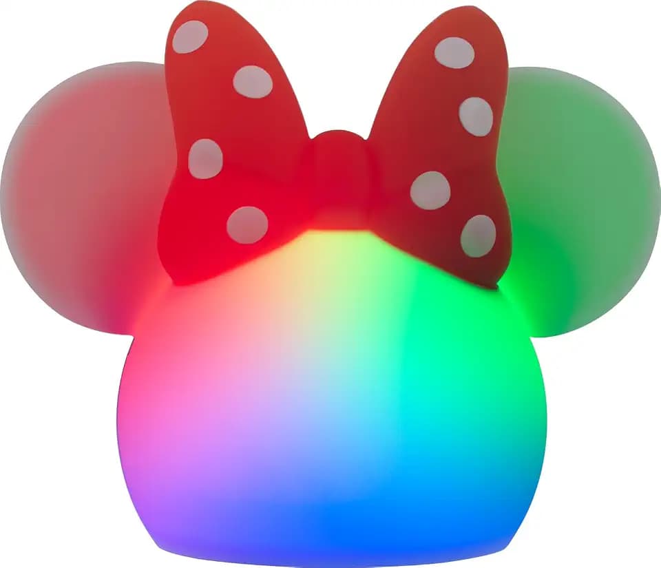 Disney Squish'ems Minnie Mouse Night Light for Kids, Soft Silicone