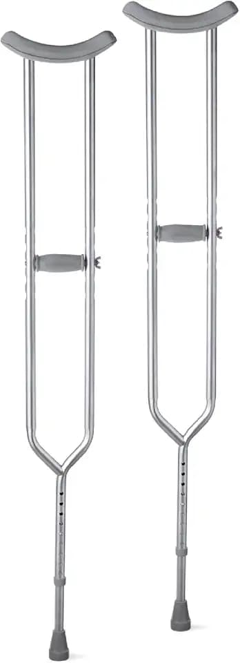 Medline Steel Bariatric Crutches for Adults & Seniors, 5'1" to 5'9" Height