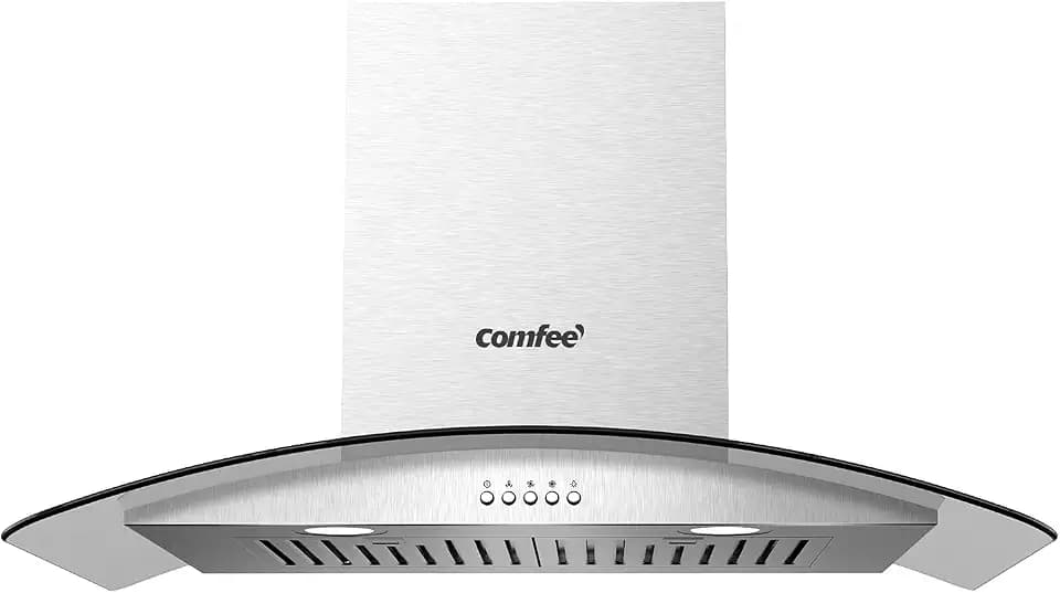COMFEE' 30 Inch Wall Mount Range Hood, 450 CFM Ductless/Ducted Convertible