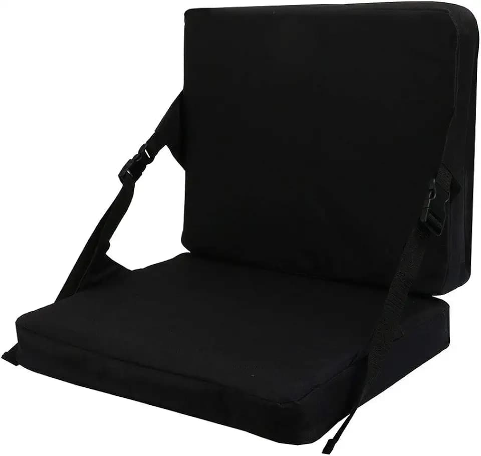 Indoor & Outdoor Folding Chair Cushion Requires Existing Chair Backrest, No Standalone Back Support, Foldable Portable Stadium Seat Cushion for Sports Events, Outing, Travelling, Hiking, Fishing