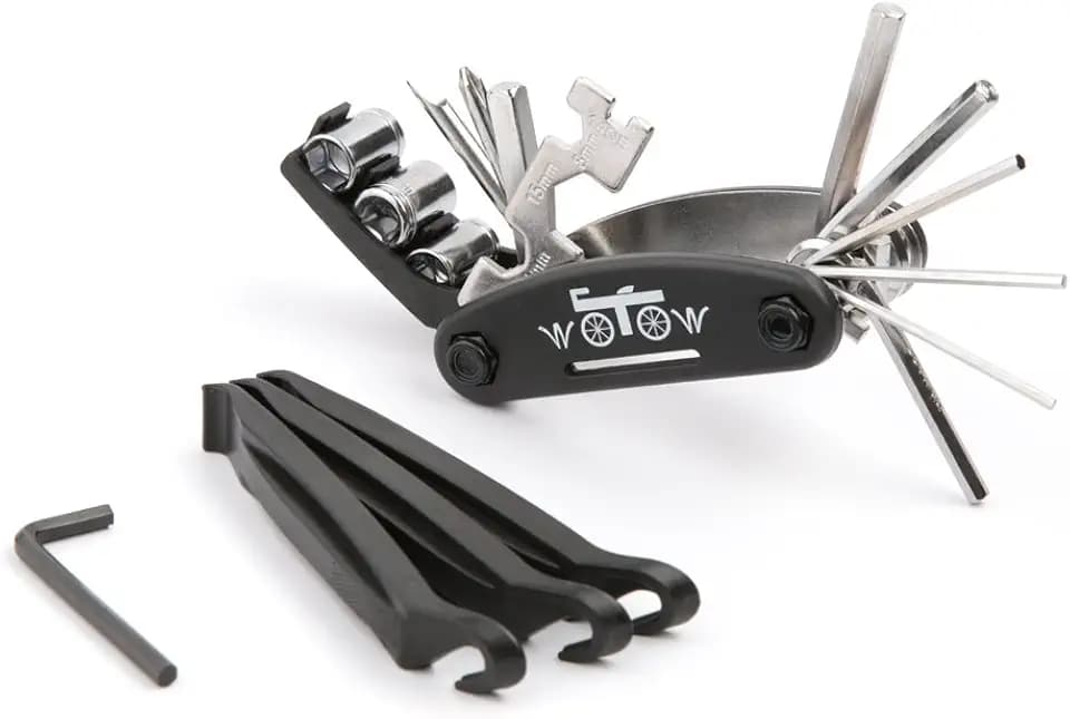 WOTOW 16-in-1 Bike Repair Tool Kit with Tire Levers and Hex Wrenches