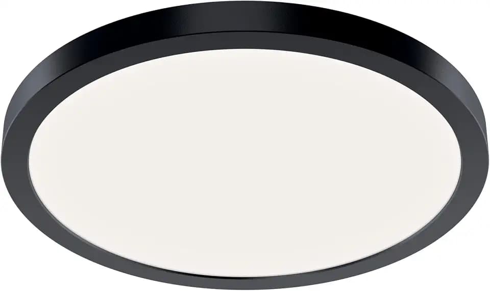 Kichler Ara 11.25" LED Flush Mount Ceiling Light, Black
